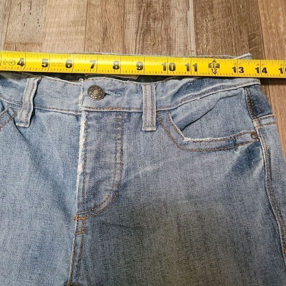 Free People Jeans Womens 25 Blue Patchwork Skinny Button Fly 25 Cotton Blend - Picture 6 of 8